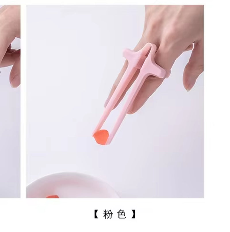 Finger Chopsticks Portable Potato Chip Snack Clip Lazy Assistant Easy to Operate Tongs Salad Food Not Dirty Hand Gaming Tools