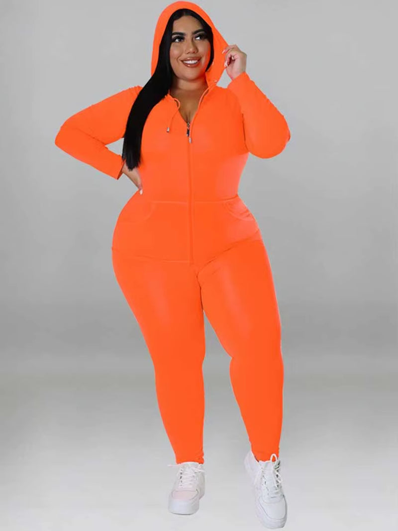 Plus Size Women 2 Piece Set Outfit Stretchy Hoode and Pant Trouser Suits New in Matching Sets Fall Workout Outfits Tracksuit