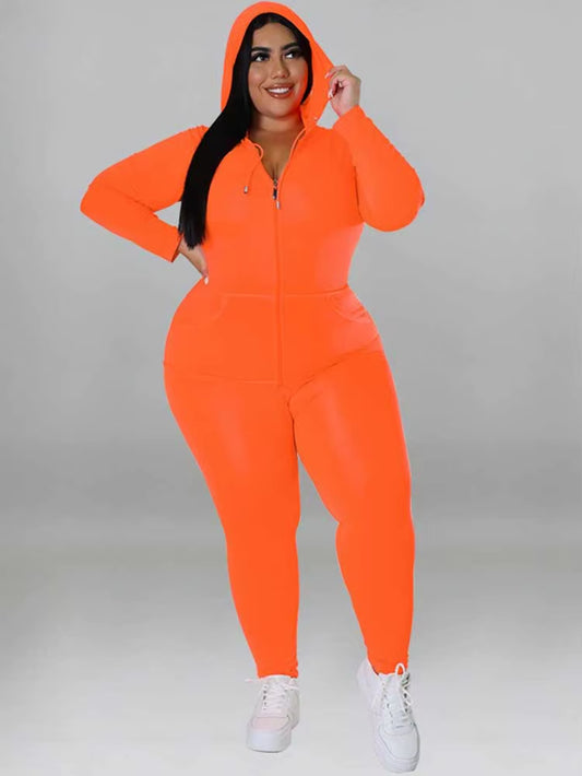 Plus Size Women 2 Piece Set Outfit Stretchy Hoode and Pant Trouser Suits New in Matching Sets Fall Workout Outfits Tracksuit