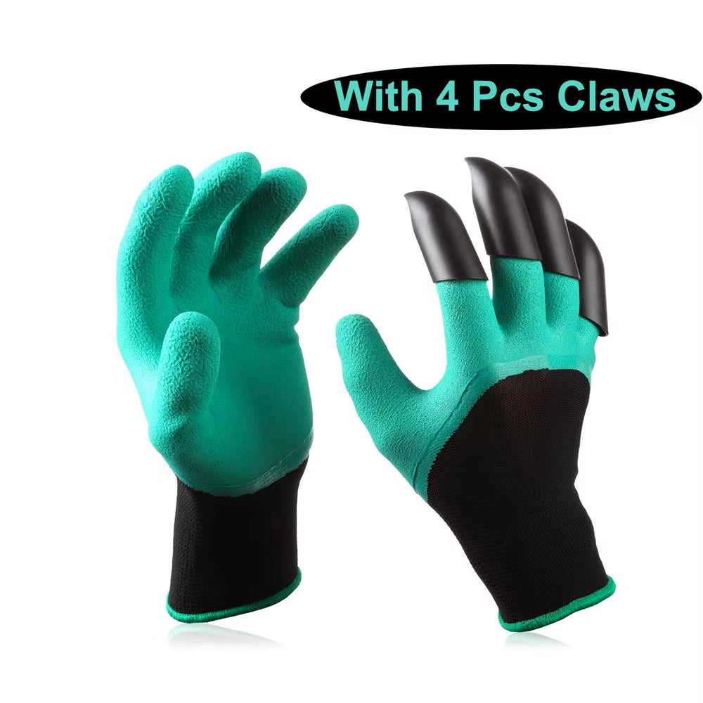 Gardening Gloves with Claws Breathable Waterproof Working Digging Planting Sting-Resistant Non-Slip Protective Latex Gloves