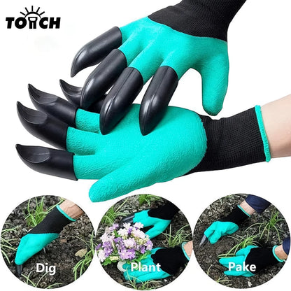 Gardening Gloves with Claws Breathable Waterproof Working Digging Planting Sting-Resistant Non-Slip Protective Latex Gloves