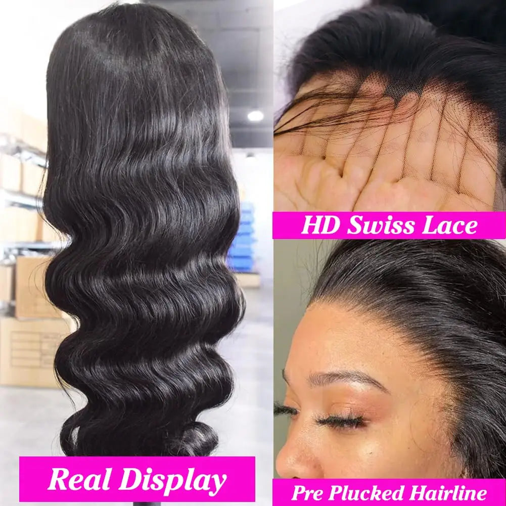 13X4 Lace Front Wigs Human Hair Body Wave 13X6 Transparent Lace Frontal Wigs Glueless Body Wave Human Hair Wigs for Women