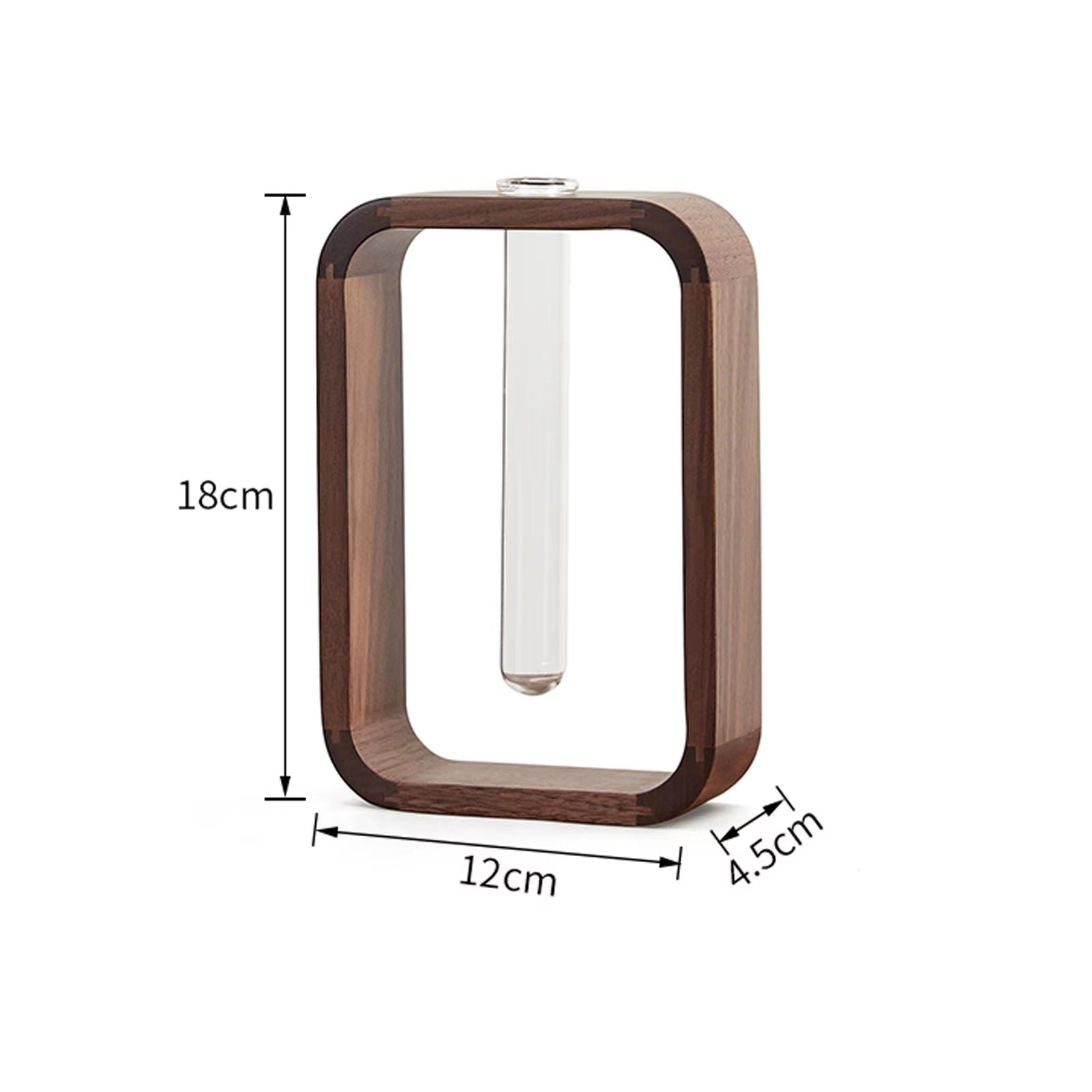 Hemu Rectangle Solid Wood Hydroponic Plant Retro Living Room Decoration Tea Room Dining Table Flower Arrangement Decoration Vase