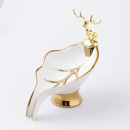 New Light Luxury Style Creative Soap Box Portable Leaf Soap Holder Bathroom Household Ceramics Drain Soap Rack Bathroom 1PC