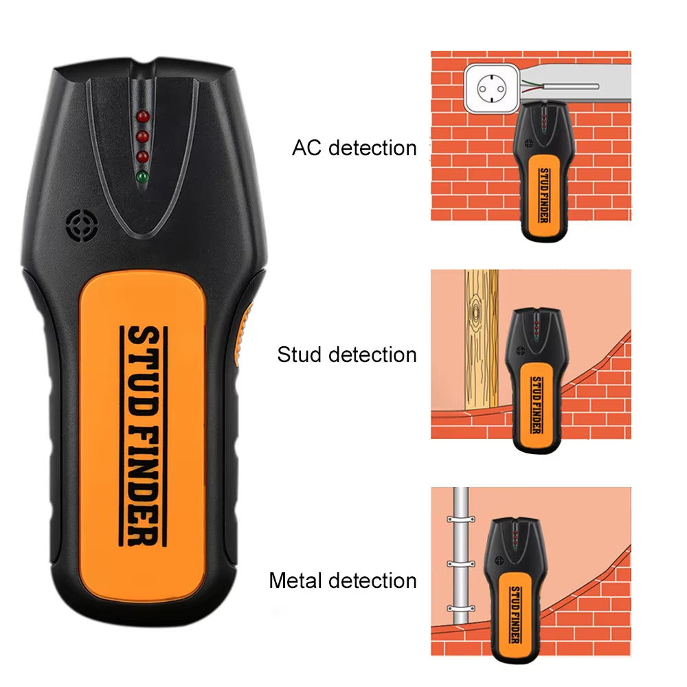 Wall Scanner Metal Detector Metal Wood Stud Finder AC Live Wires Copper Finder Depth Tracker Electric Detection Instrument