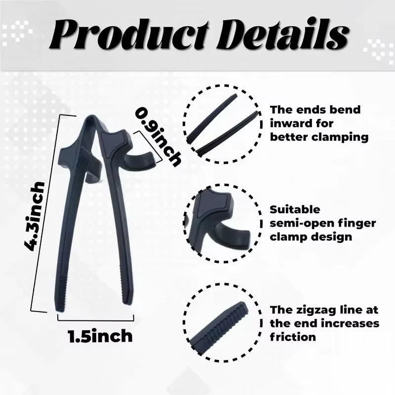 Finger Chopsticks Portable Potato Chip Snack Clip Lazy Assistant Easy to Operate Tongs Salad Food Not Dirty Hand Gaming Tools