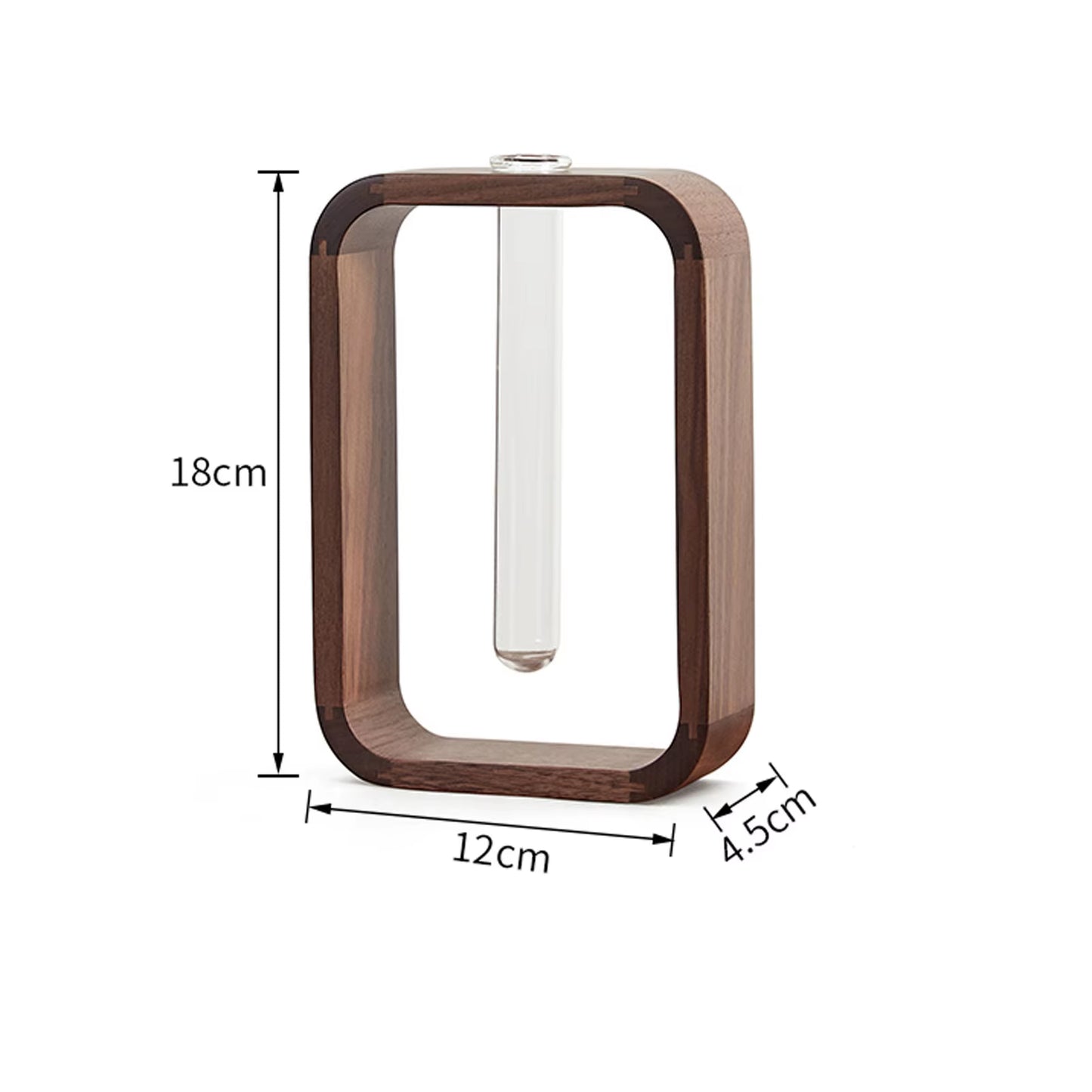 Hemu Rectangle Solid Wood Hydroponic Plant Retro Living Room Decoration Tea Room Dining Table Flower Arrangement Decoration Vase