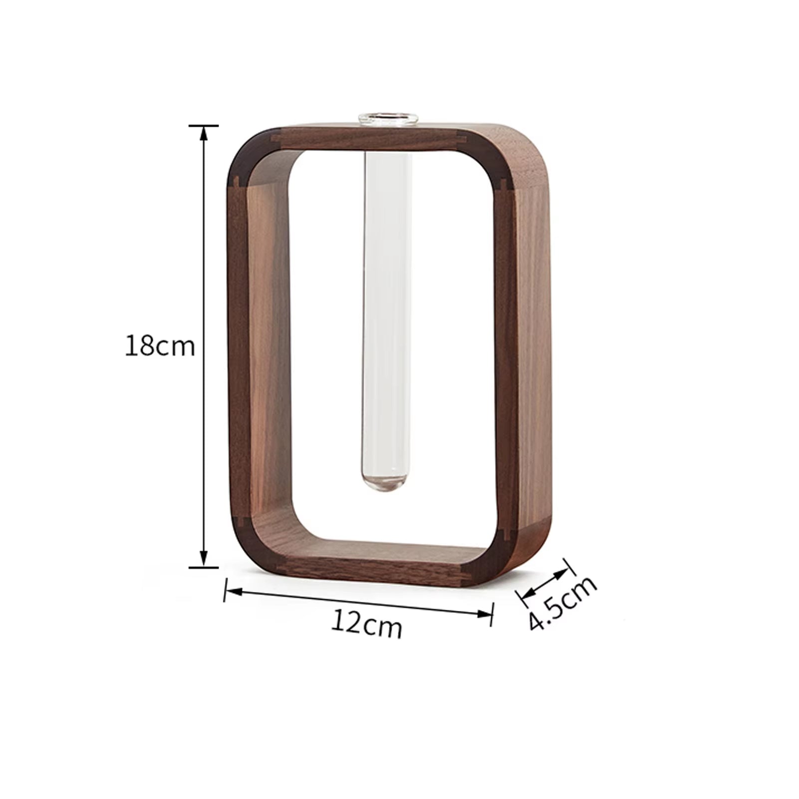 Hemu Rectangle Solid Wood Hydroponic Plant Retro Living Room Decoration Tea Room Dining Table Flower Arrangement Decoration Vase