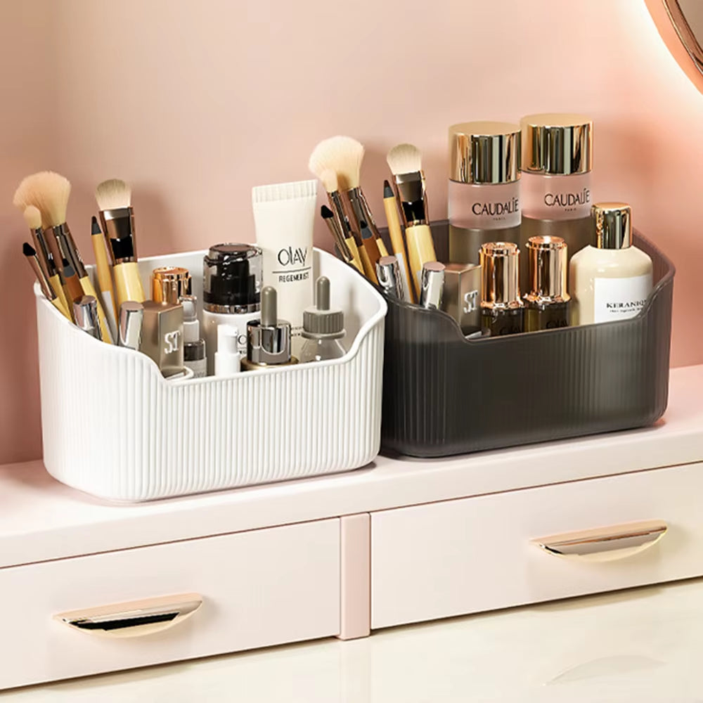 Desktop Cosmetics Storage Box Toiletries Cotton Swab Container Bathroom Accessories Brushes Makeup Organizer Case Lipsticks Box