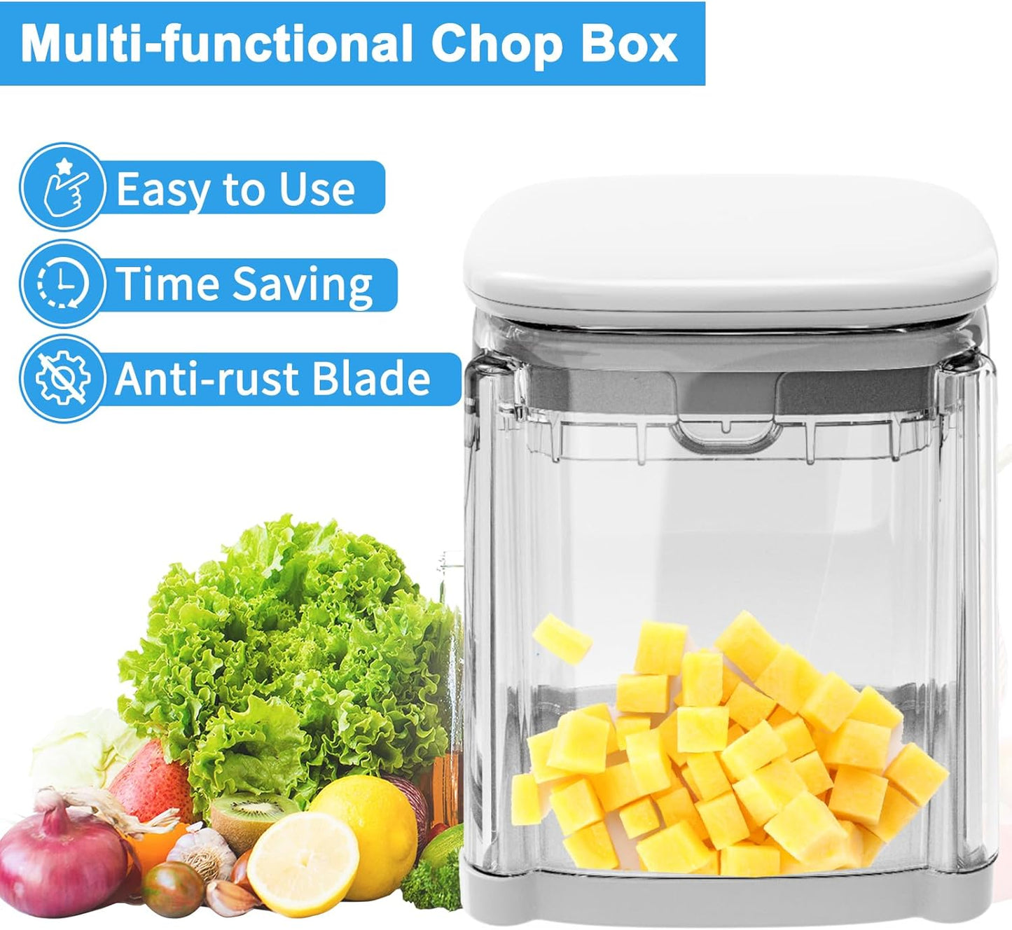 Potato Slicer French Fry Cutter Veggie Chopper Potato Cutter for Fries Potato Onion Cutter Food Chopper Manual Hand Vegetable Cutter Dicer (1 Blade)