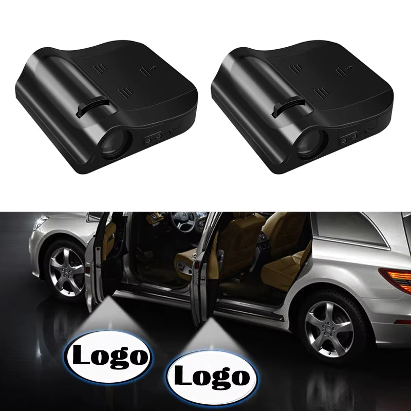 1PC Wireless Led Car Door Welcome Laser Projector Logo Ghost Shadow Night Lights No Magnet DC 5V Courtesy Lamp Car Accessories