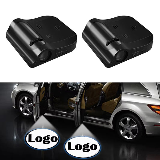 1PC Wireless Led Car Door Welcome Laser Projector Logo Ghost Shadow Night Lights No Magnet DC 5V Courtesy Lamp Car Accessories