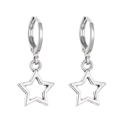 New Creative Star Hoop Earrings Fashion Simple Earrings Gifts for Women Cute Mini Little Star 20S Holiday Jewelry