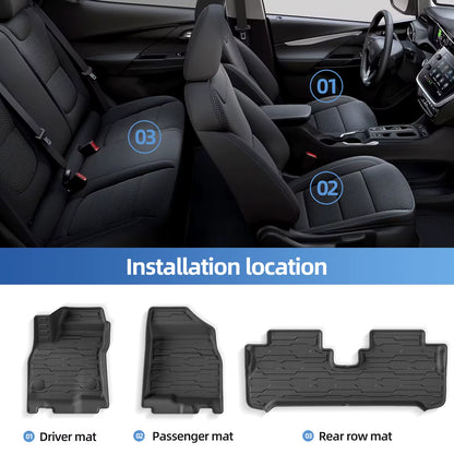 For Chevrolet Chevy Bolt EV 2022 2023 2024 Car Floor Mats Cargo Liner Trunk Pad TPE 3D Left Hand Drive