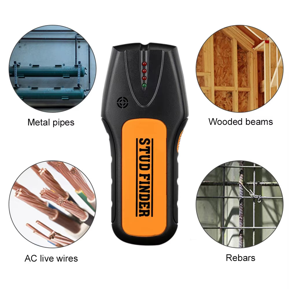 Wall Scanner Metal Detector Metal Wood Stud Finder AC Live Wires Copper Finder Depth Tracker Electric Detection Instrument