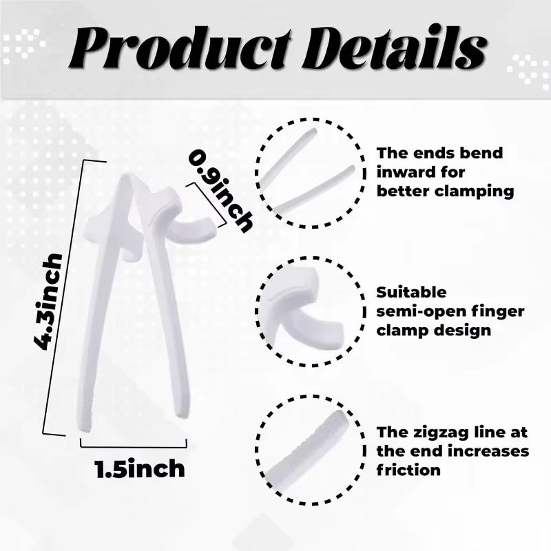 Finger Chopsticks Portable Potato Chip Snack Clip Lazy Assistant Easy to Operate Tongs Salad Food Not Dirty Hand Gaming Tools