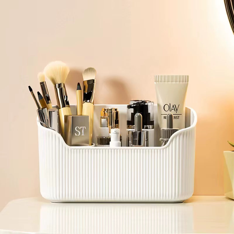 Desktop Cosmetics Storage Box Toiletries Cotton Swab Container Bathroom Accessories Brushes Makeup Organizer Case Lipsticks Box