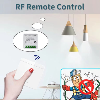 Wifi RF 433Mhz Smart Switch Tuya Smart Life Alexa Google Alice Voice Control Remote Wireless Wall Panel Module for Led Lighting
