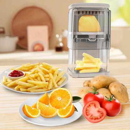 Potato Slicer French Fry Cutter Veggie Chopper Potato Cutter for Fries Potato Onion Cutter Food Chopper Manual Hand Vegetable Cutter Dicer (1 Blade)