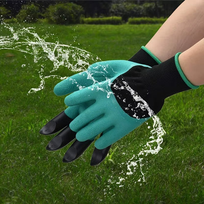 Gardening Gloves with Claws Breathable Waterproof Working Digging Planting Sting-Resistant Non-Slip Protective Latex Gloves