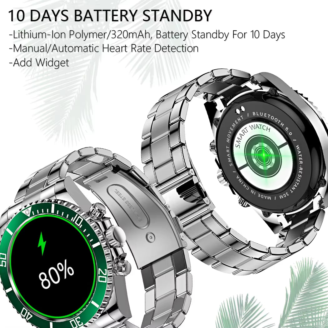 2025 New Men'S Smart Watch 1.3" AMOLED HD Screen GPS Exercise Tracking Heart Rate Bluetooth Call Fashion Women'S Smart Watch