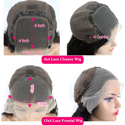 Straight Bob Wig 13X4 Lace Front Human Hair Wigs for Women Glueless Brazilian Bone Straight 4X4 Lace Closure Human Hair Bob Wig