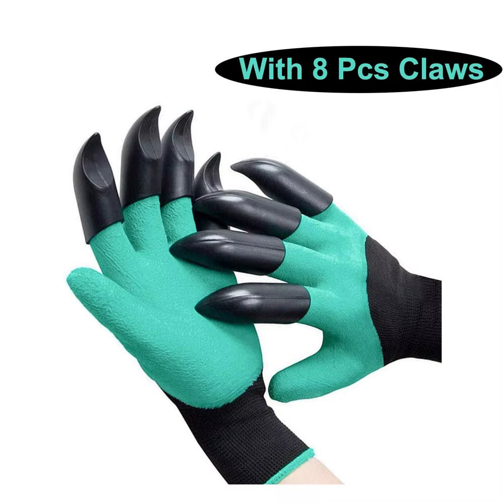 Gardening Gloves with Claws Breathable Waterproof Working Digging Planting Sting-Resistant Non-Slip Protective Latex Gloves